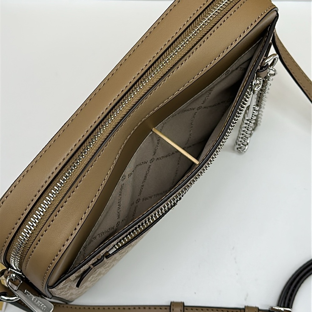 Michael Kors Jet Set Large Ombré Signature Logo East West Crossbody Body Husk - Picture 7 of 14